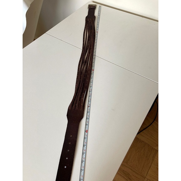 Linea Pelle Multi Strand Studded Brown Leather Belt L - Picture 6 of 12